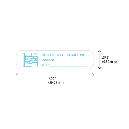 "REFRIGERATE, SHAKE WELL" Label