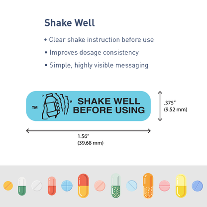 "SHAKE WELL BEFORE USING" Label