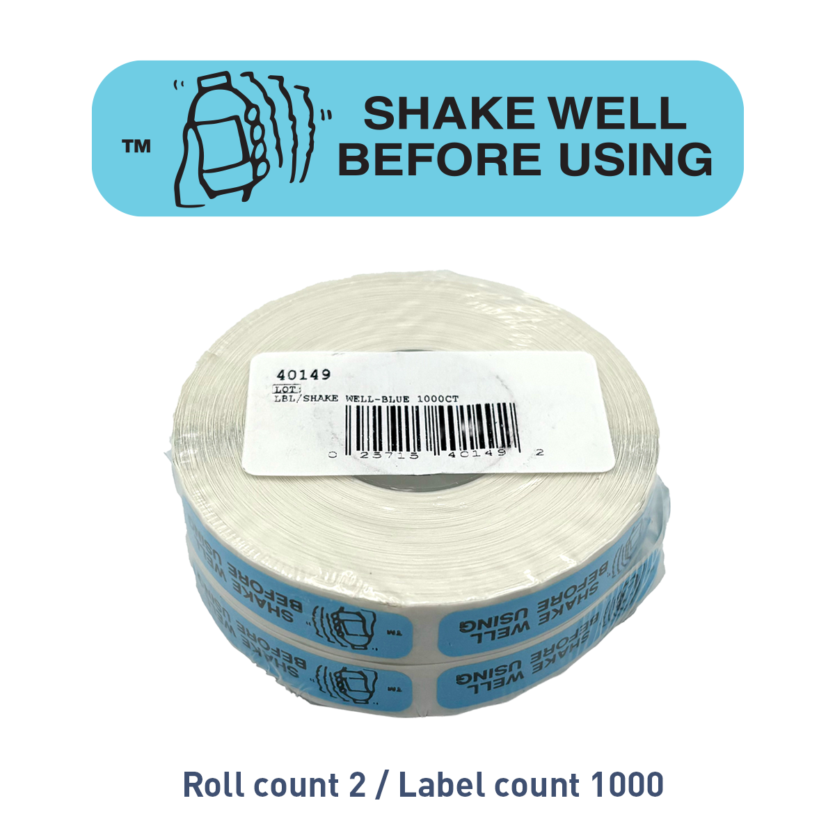 "SHAKE WELL BEFORE USING" Label