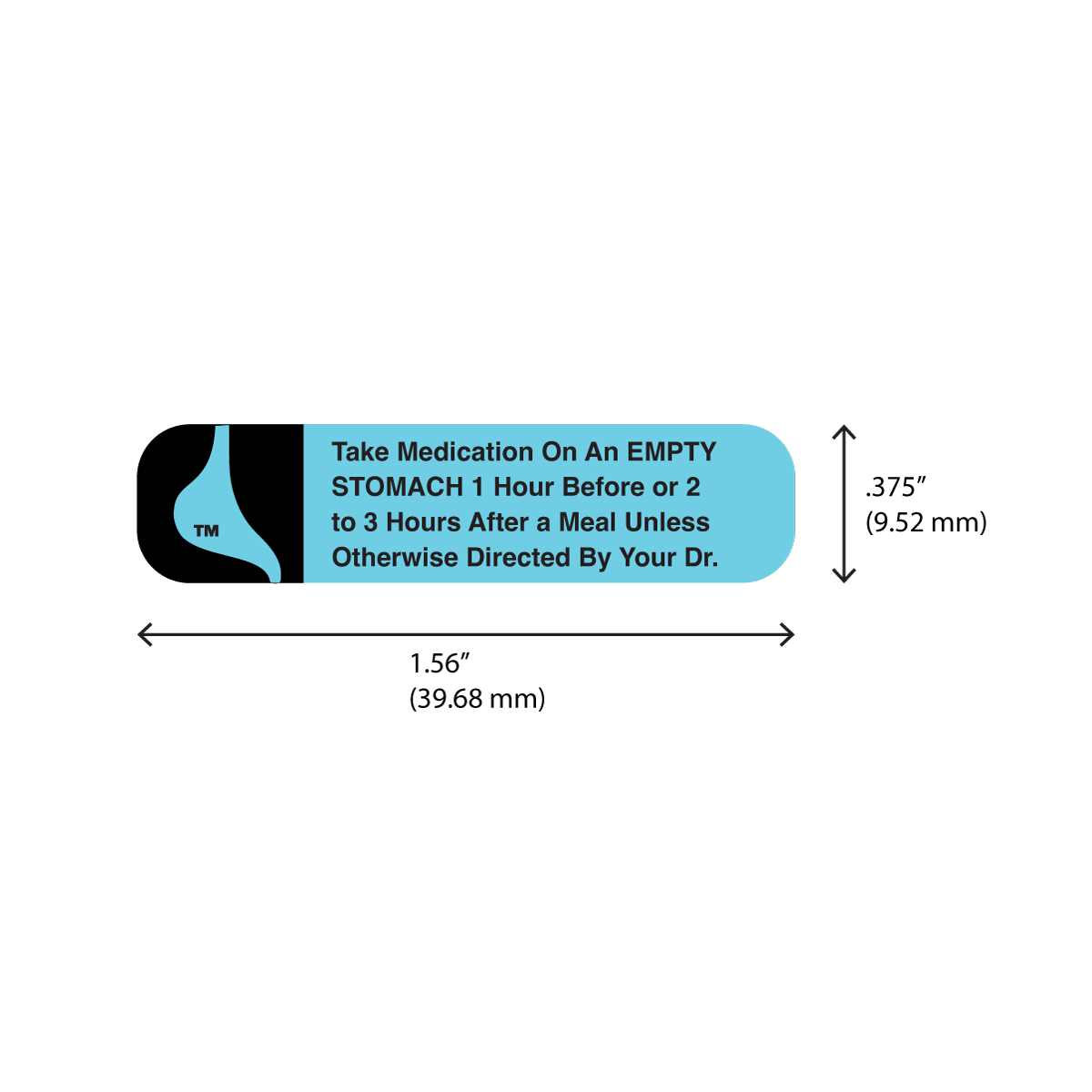 "EMPTY STOMACH" Label