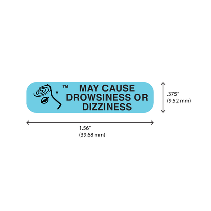 "DROWSINESS" Label