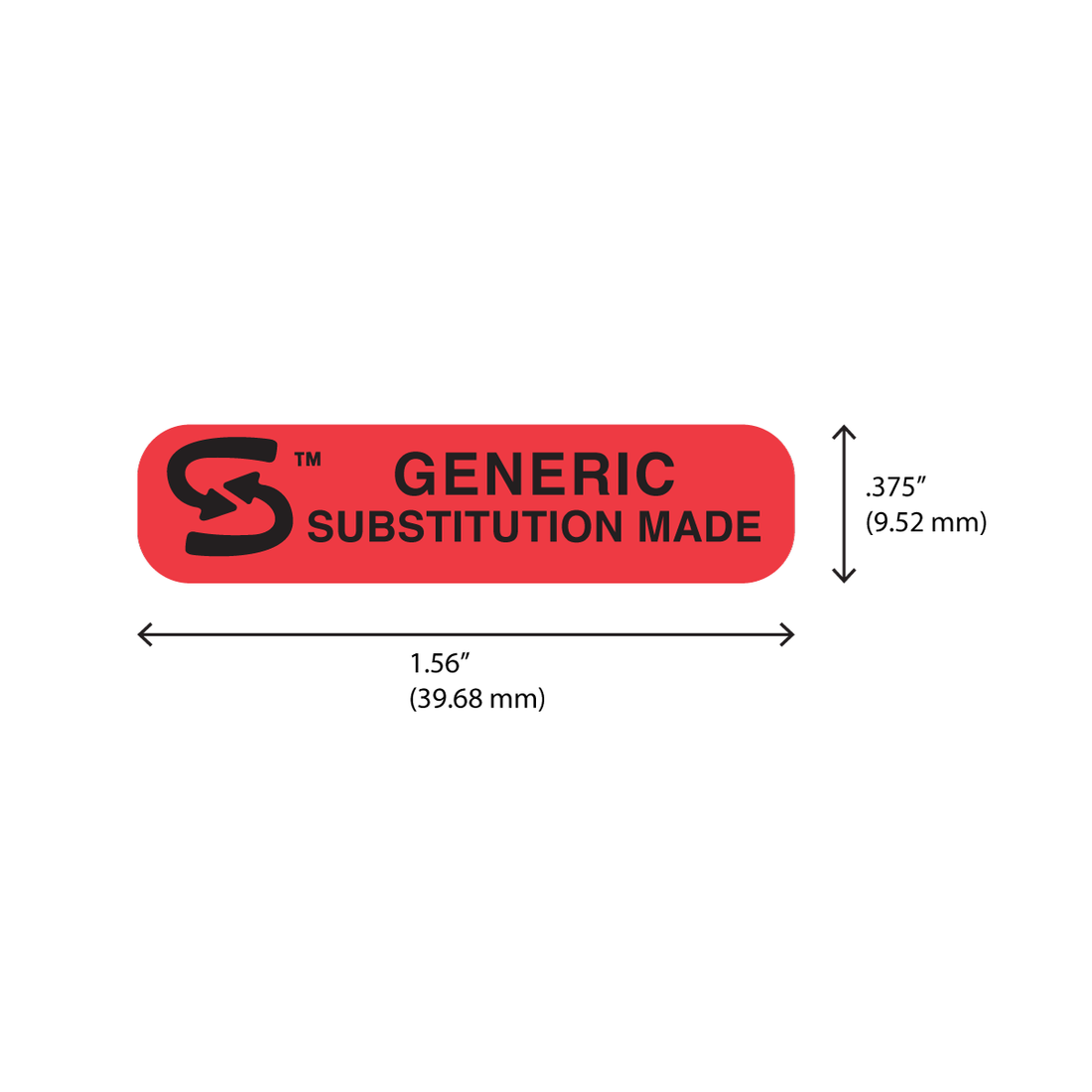 "GENERIC SUB." Label