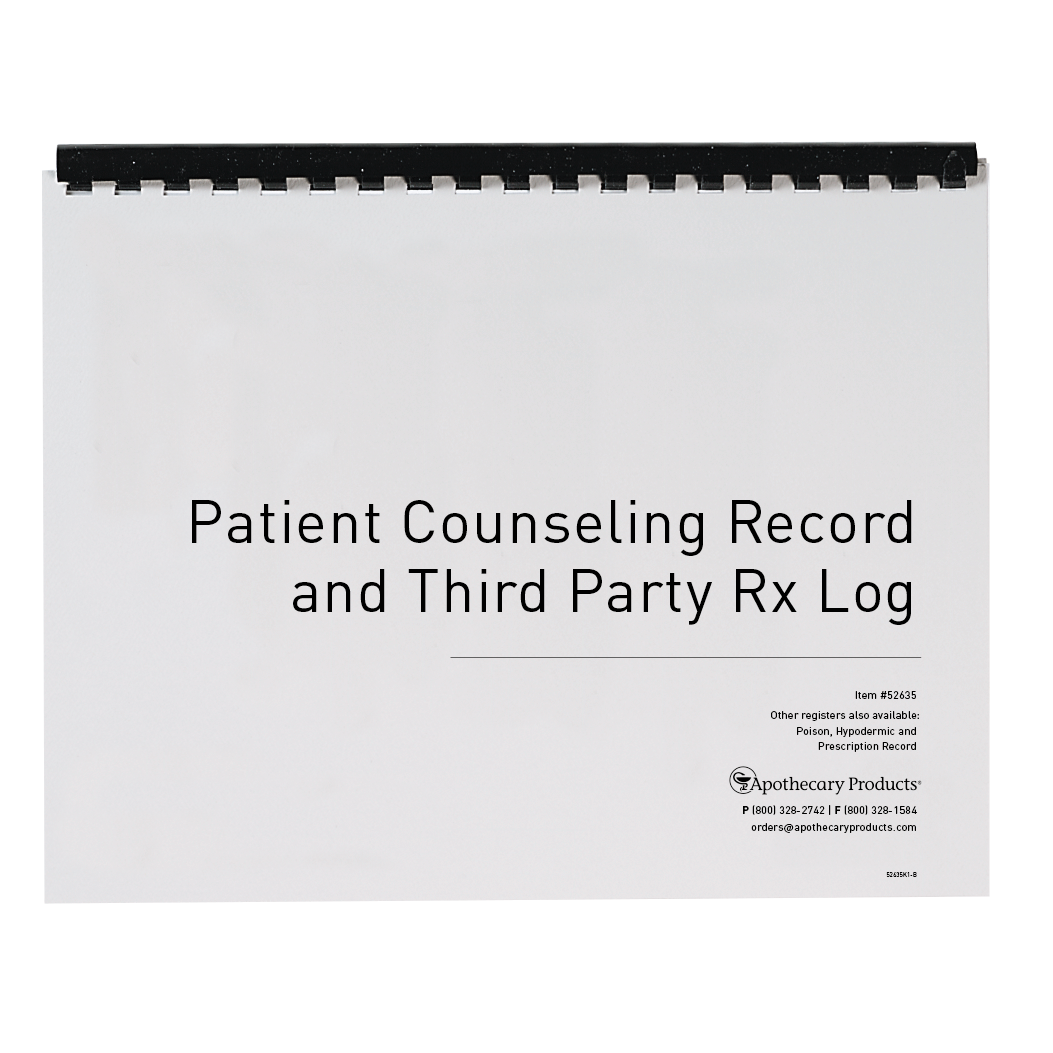 Patient Counseling Record &amp; Third-Party Rx Log