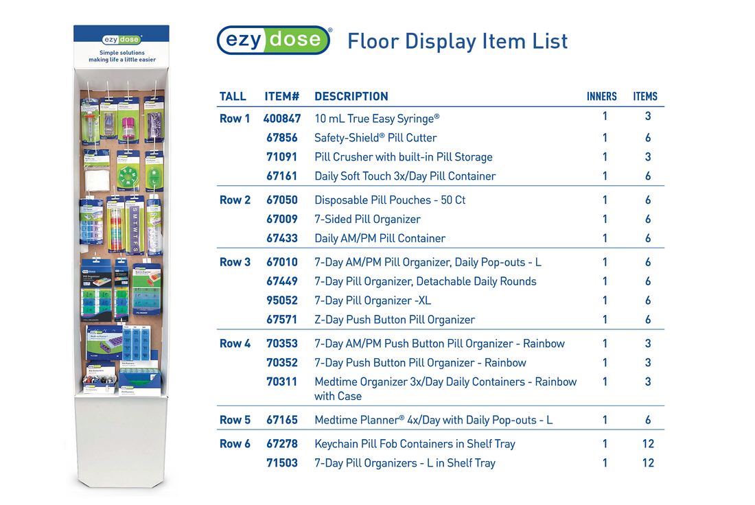 Ezy Dose® Tall Floor Display