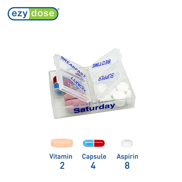 Ezy Dose® Weekly Pill Chest with Removable Daily Compartments