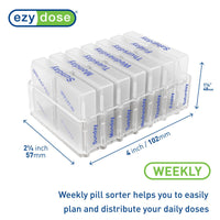 Ezy Dose® Weekly Pill Chest with Removable Daily Compartments