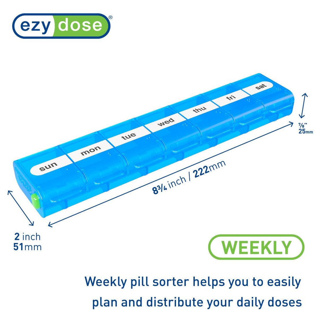 Ezy Dose® Premium Locking Weekly Pill Planner (XL)