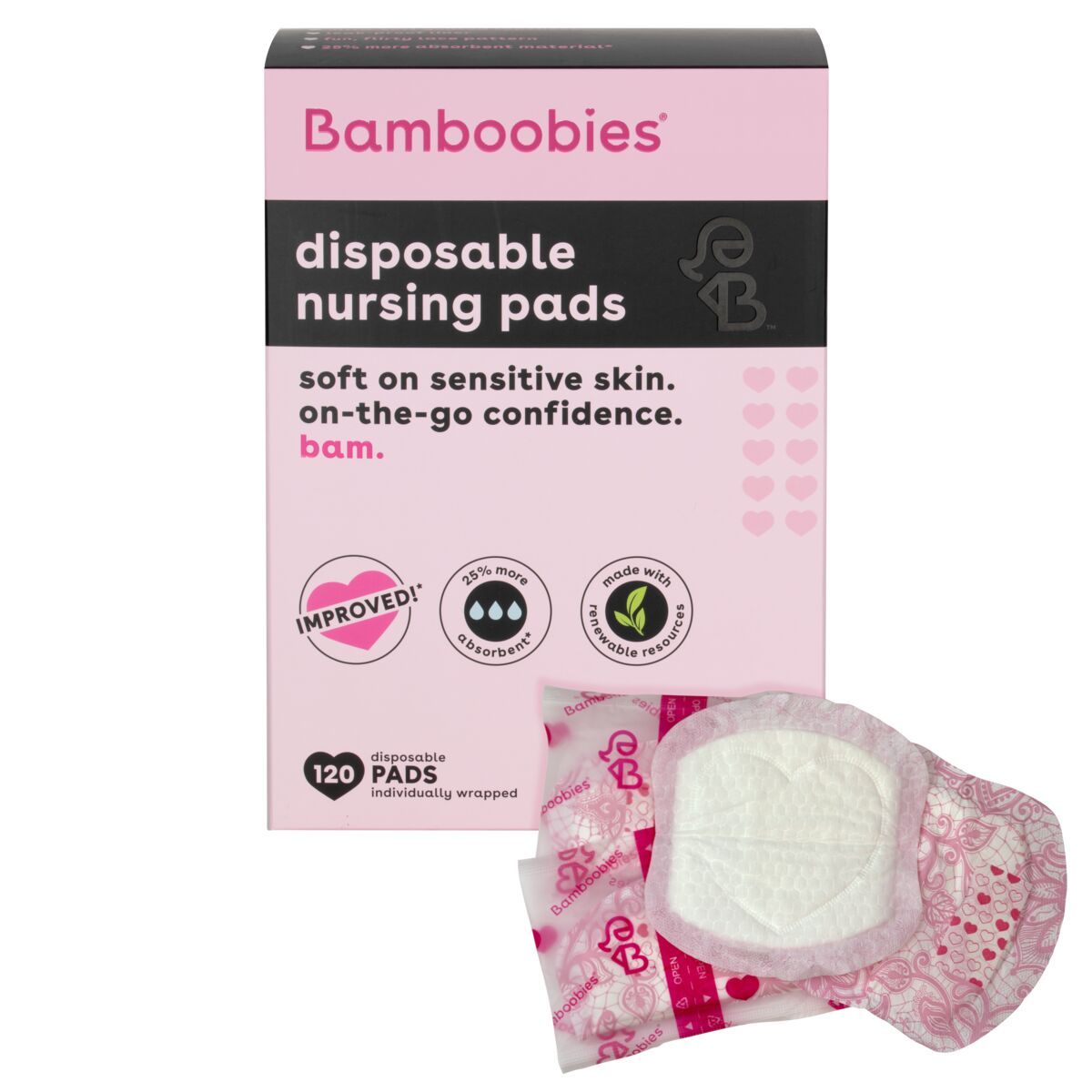 Bamboobies disposable nursing pads (120 count)