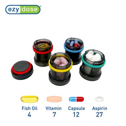 Ezy Dose® Moisture Proof Rainbow Stackable Pill Planner