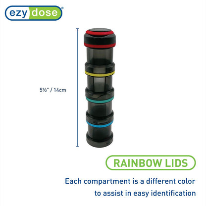 Ezy Dose® Moisture Proof Rainbow Stackable Pill Planner