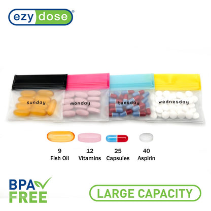 Ezy Dose® Reusable Pill and Vitamin Bags