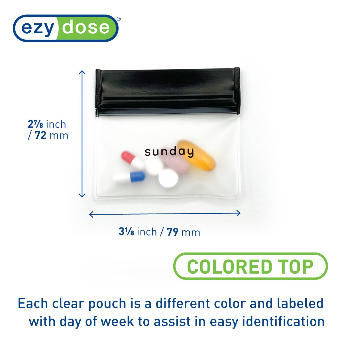 Ezy Dose® Reusable Pill and Vitamin Bags