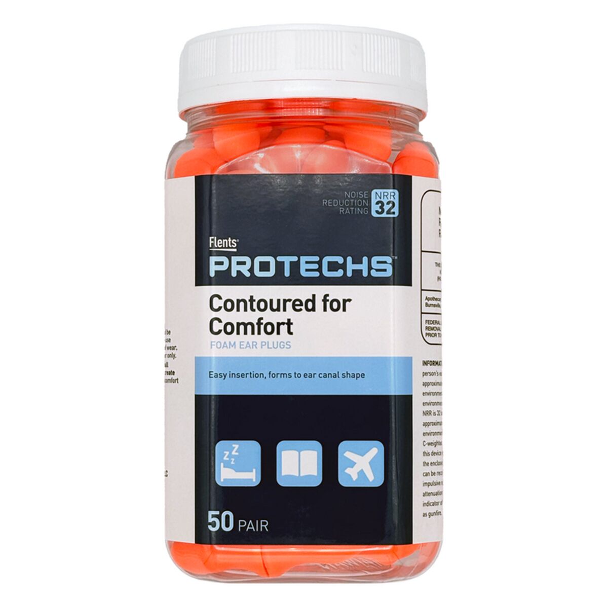 Flents® PROTECHS™ Contoured® For Comfort Ear Plugs