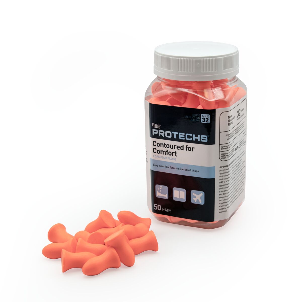 Flents® PROTECHS™ Contoured® For Comfort Ear Plugs