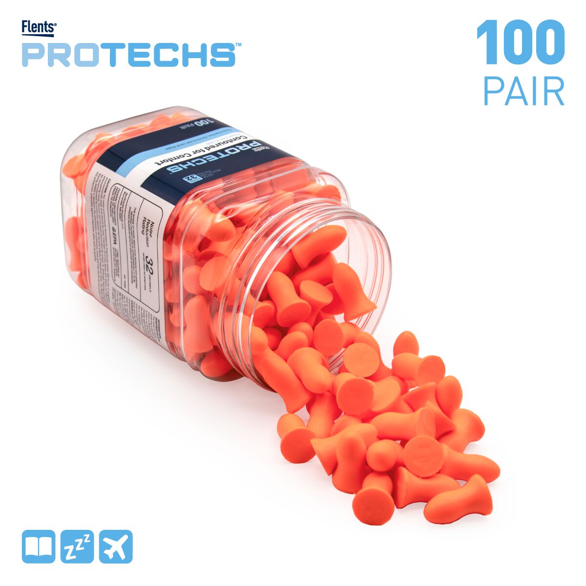 Flents® PROTECHS™ Contoured® For Comfort Ear Plugs