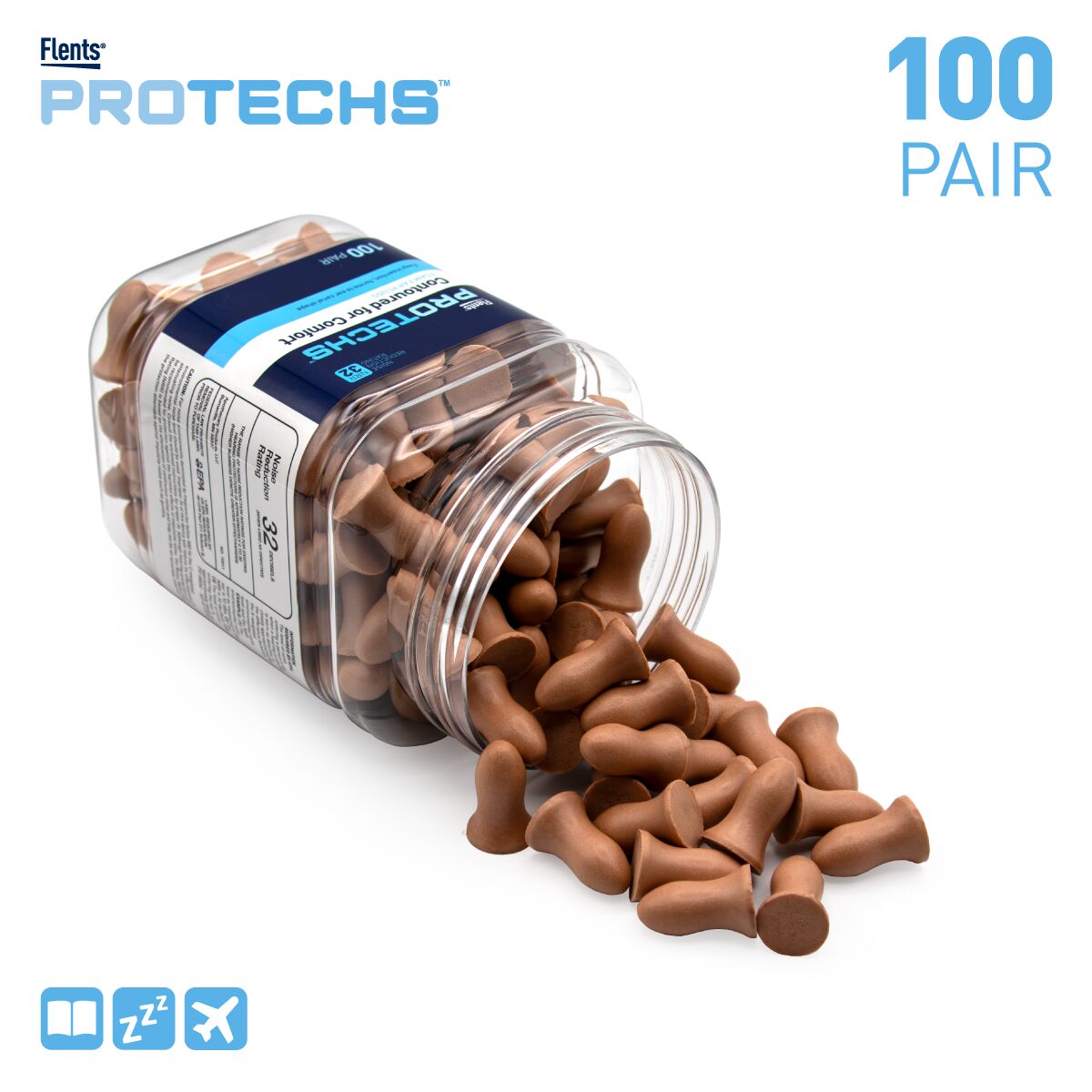 Flents® PROTECHS™ Contoured® For Comfort Ear Plugs