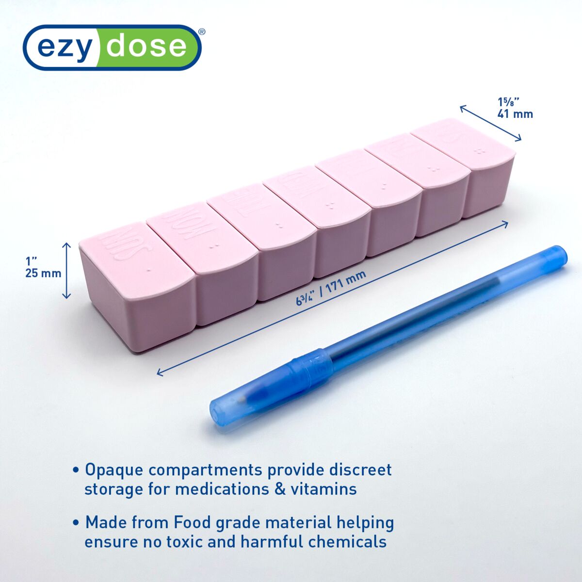 Ezy Dose® Weekly Matte Embossed Pill Organizer