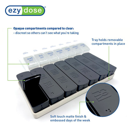 Ezy Dose® Weekly AM/PM Matte Embossed Pill Organizer