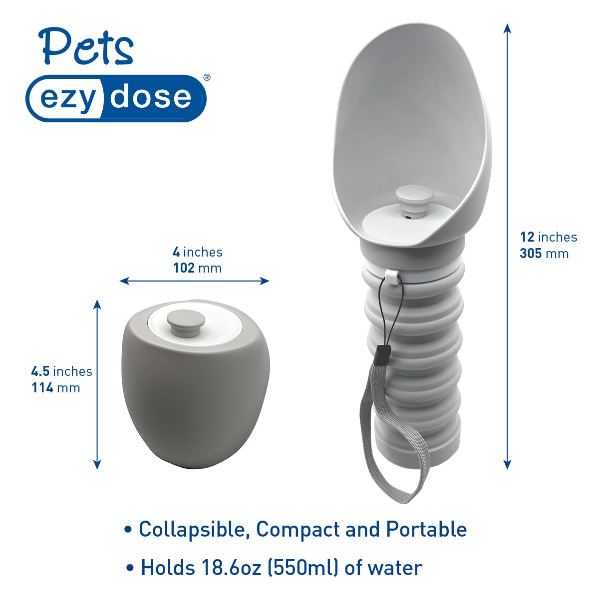 Ezy Dose® Pet Collapsible Water Bottle