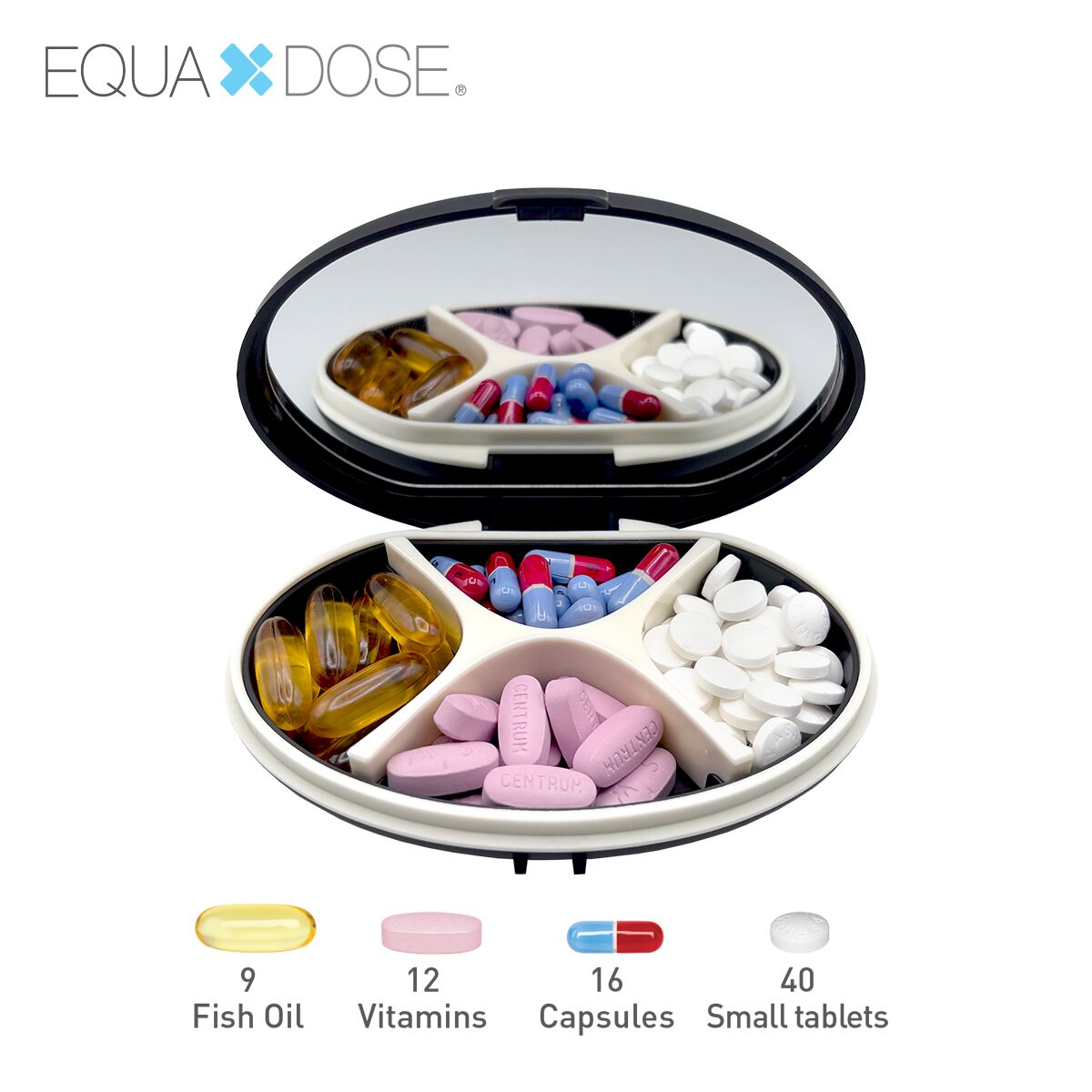 Equadose® Compact Oval Pill Case