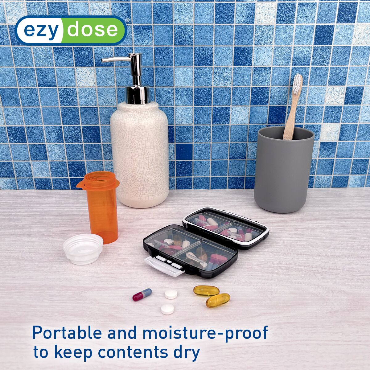 Ezy Dose® Moisture Proof Travel Pill Case