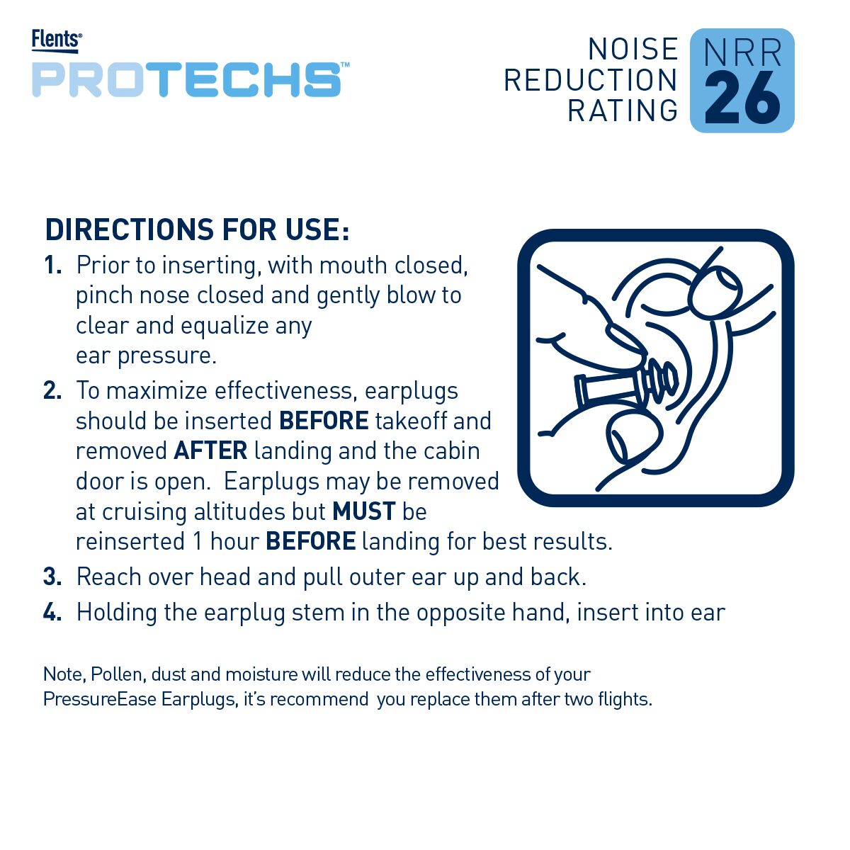 Flents® PROTECHS™ Pressure Regulating Ear Plugs