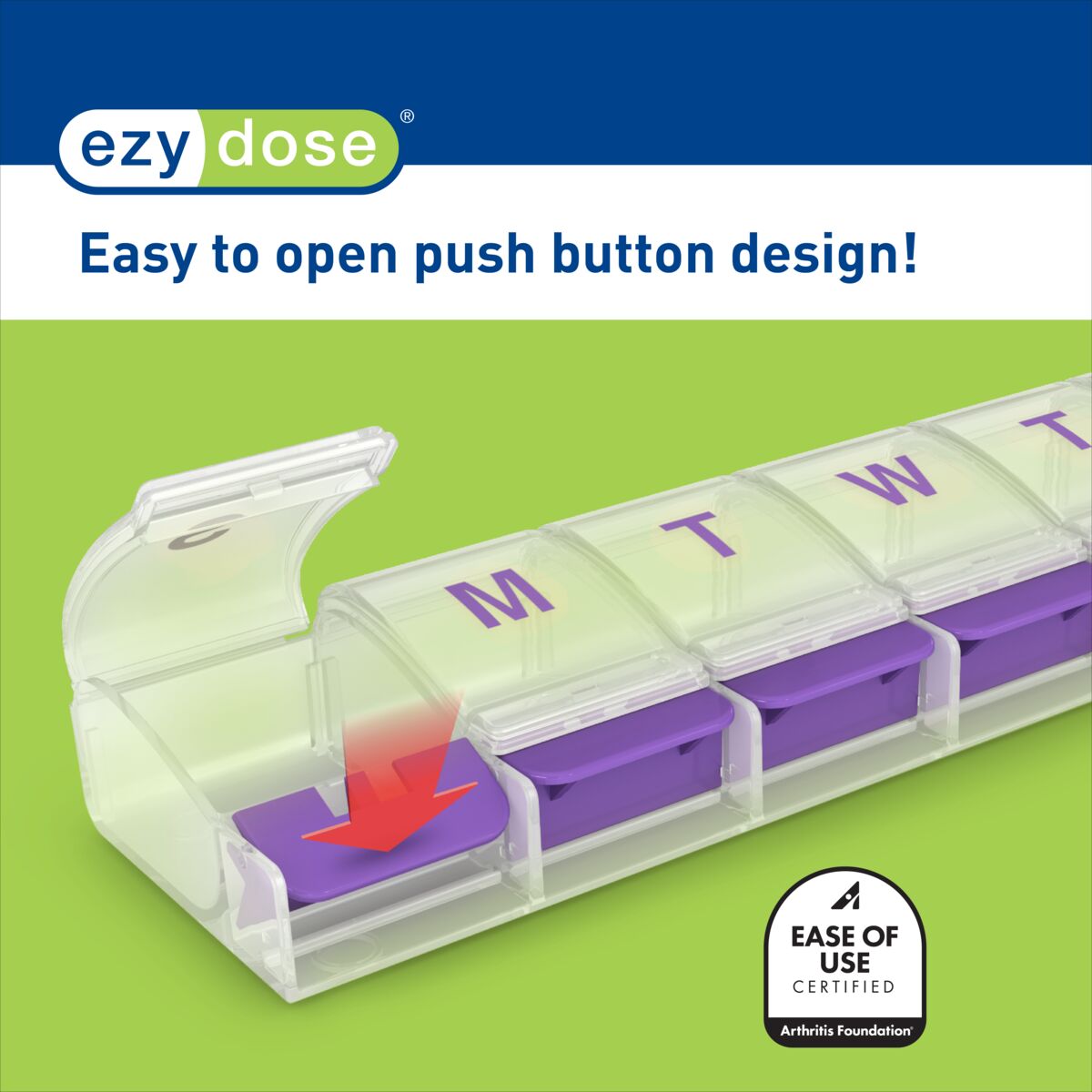 Ezy Dose® Push Button Daily AM/PM Pill Organizer (XL)