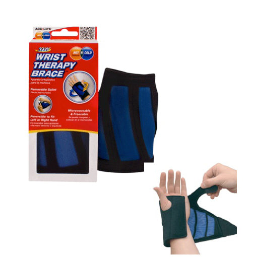 Hot and cold therapy wrist brace