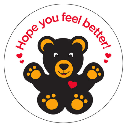 Smiling Bear Circle Label