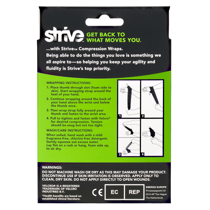 Strive Right Thumb Compression Wrap instructions