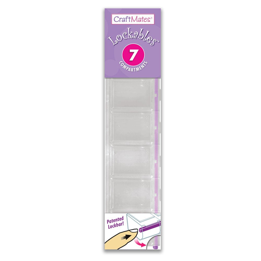 Front packaging of 7 compartment craft storage