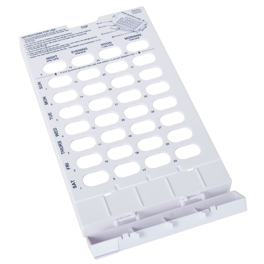 Cold Seal Blister Card Tray 28/31-day tray open | Apothecary Products