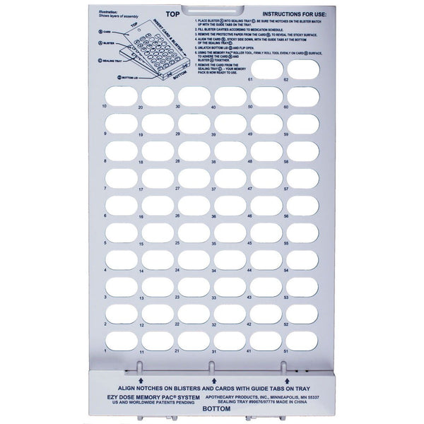Cold Seal Blister Card Tray 62-dose tray | Apothecary Products