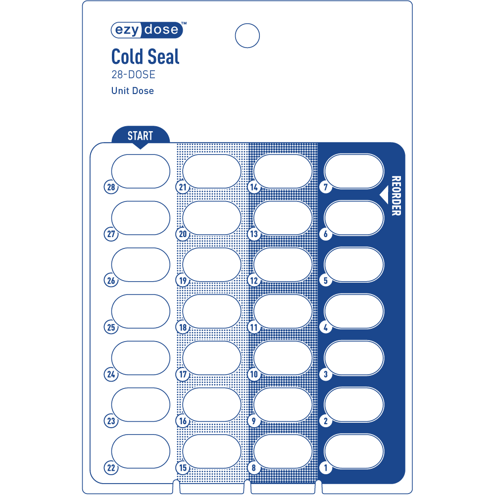 Cold Seal Card 28-dose front | Apothecary Products