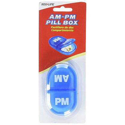 Daily am/pm pill organizer, blue