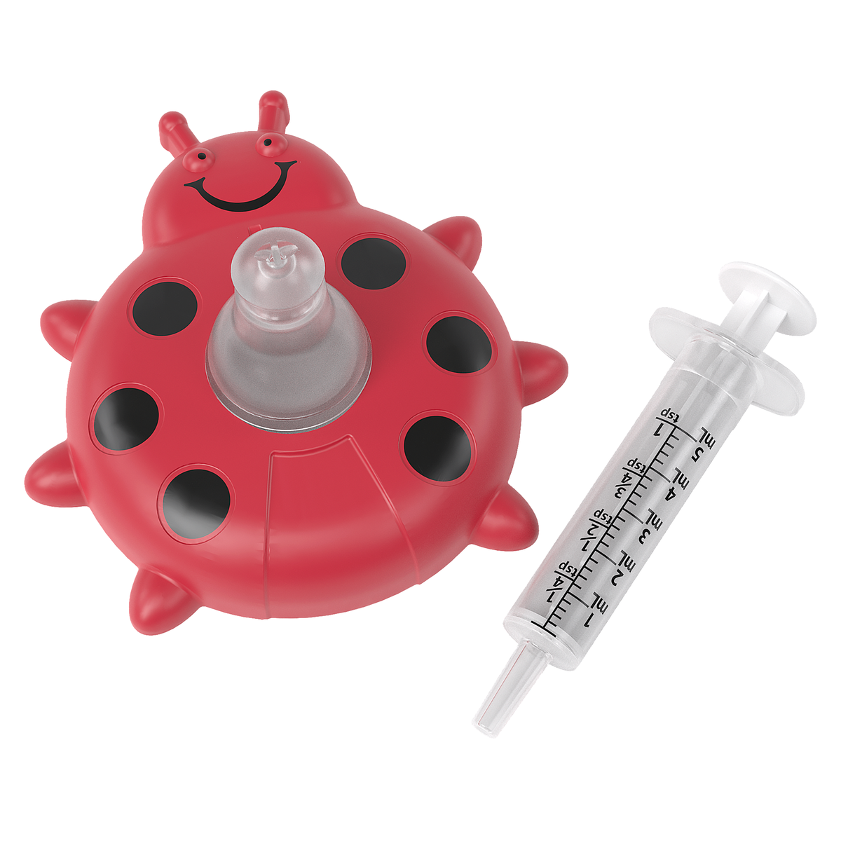 Front image of ladybug oral syringe