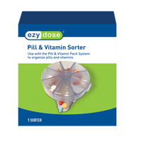 Front packaging of Pill and vitamin sorter