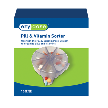 Ezy Dose® Pill Suite Pill & Vitamin Sorter, Use with Pill Suite Pouches
