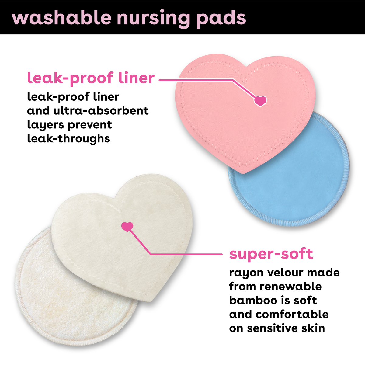 Bamboobies regular nursing pads (6 pairs)
