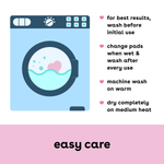Washing instructions for washable nursing pads