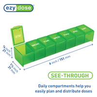 green pill organizer dimensions