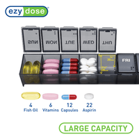 infographic of black pill organizer pill capacity
