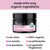 Infograph of nipple balm made with only organic ingredients