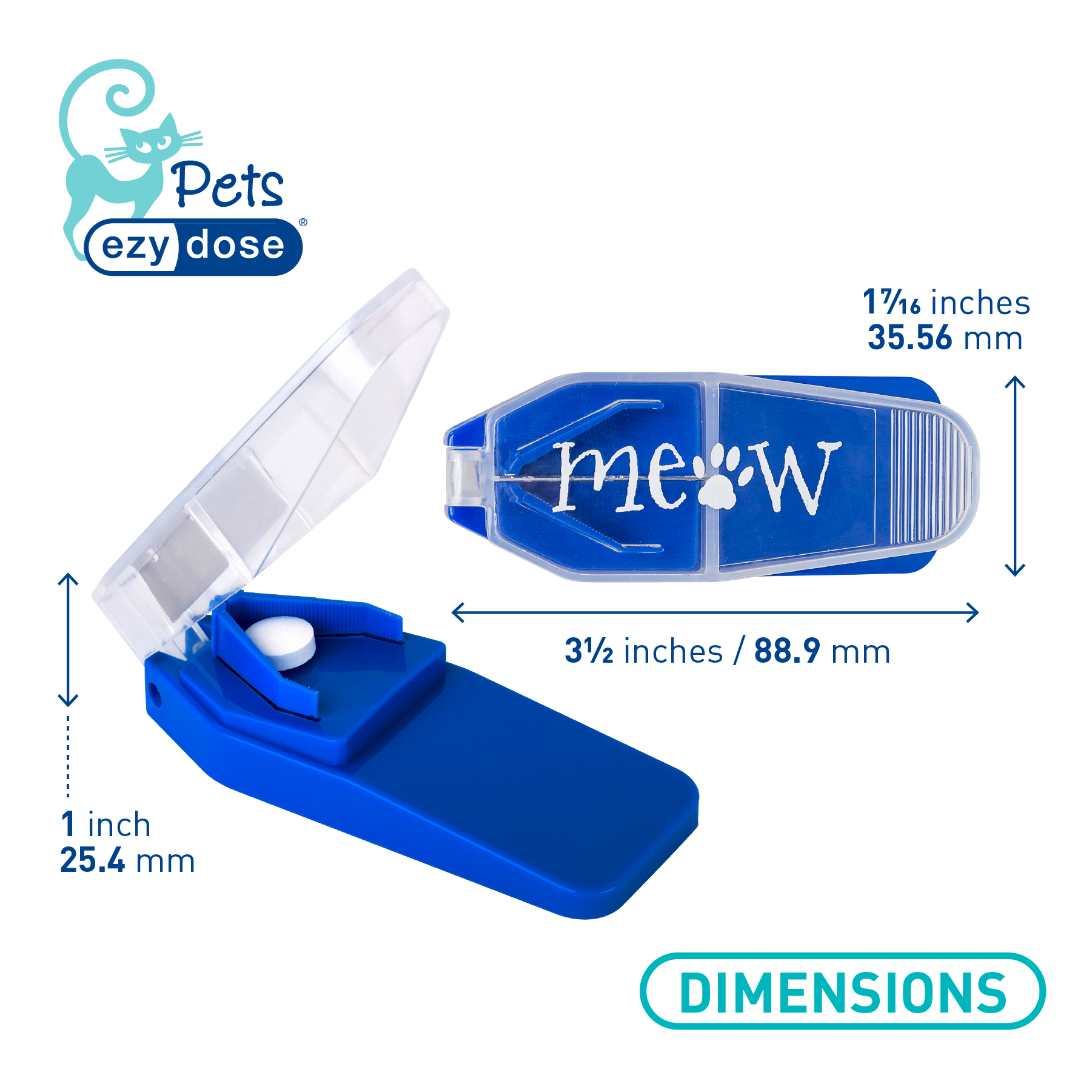 Pill cutter dimensions