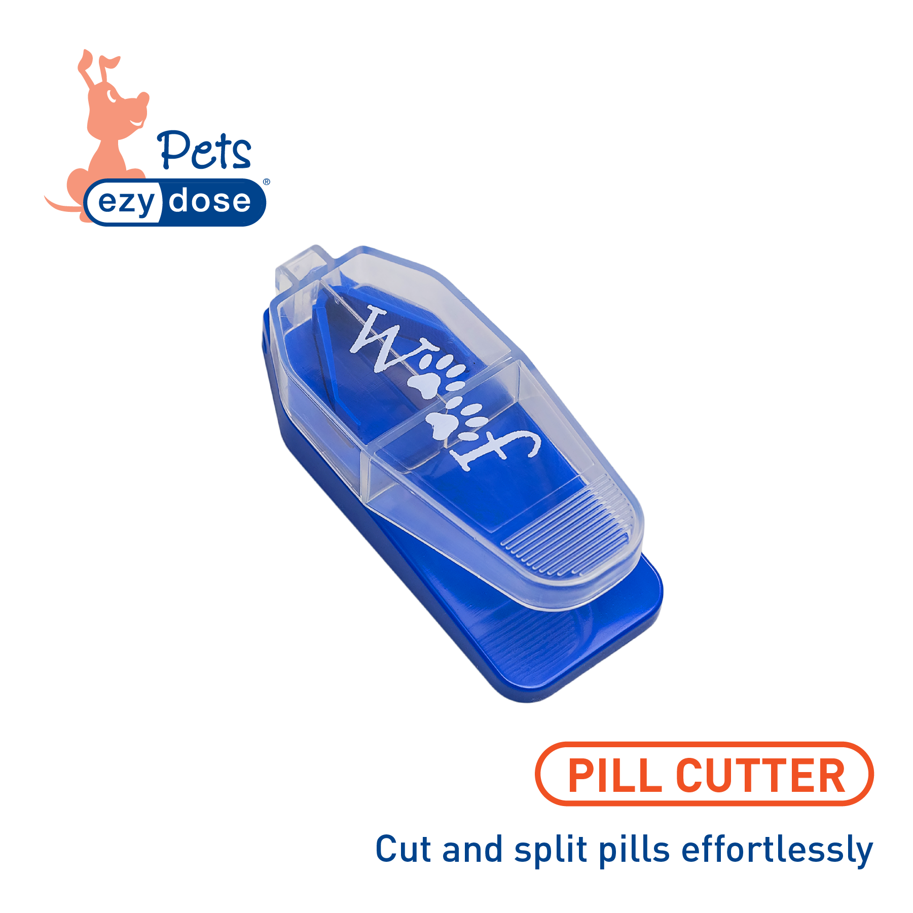 Pill cutter cuts and splits pills effortlessly
