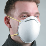 person wearing N95 maxi-mask