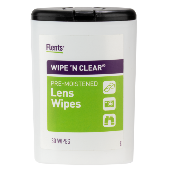 Front packaging of lens wipes