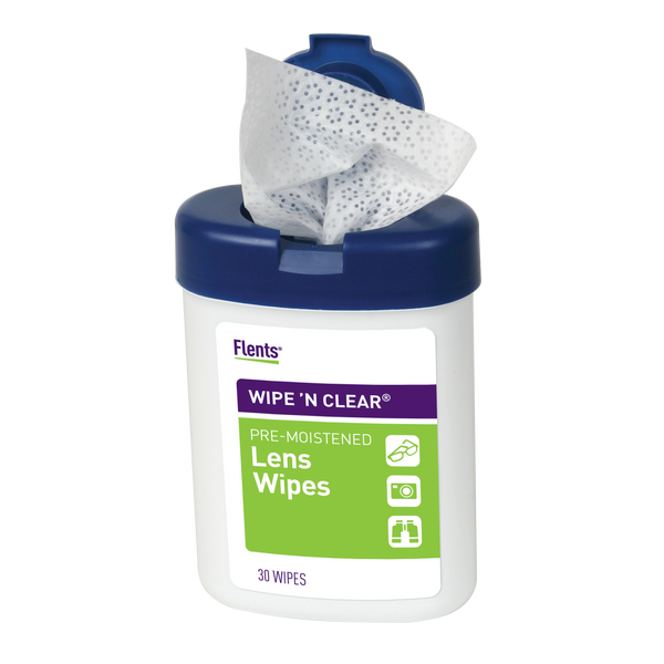 Lens wipes canister