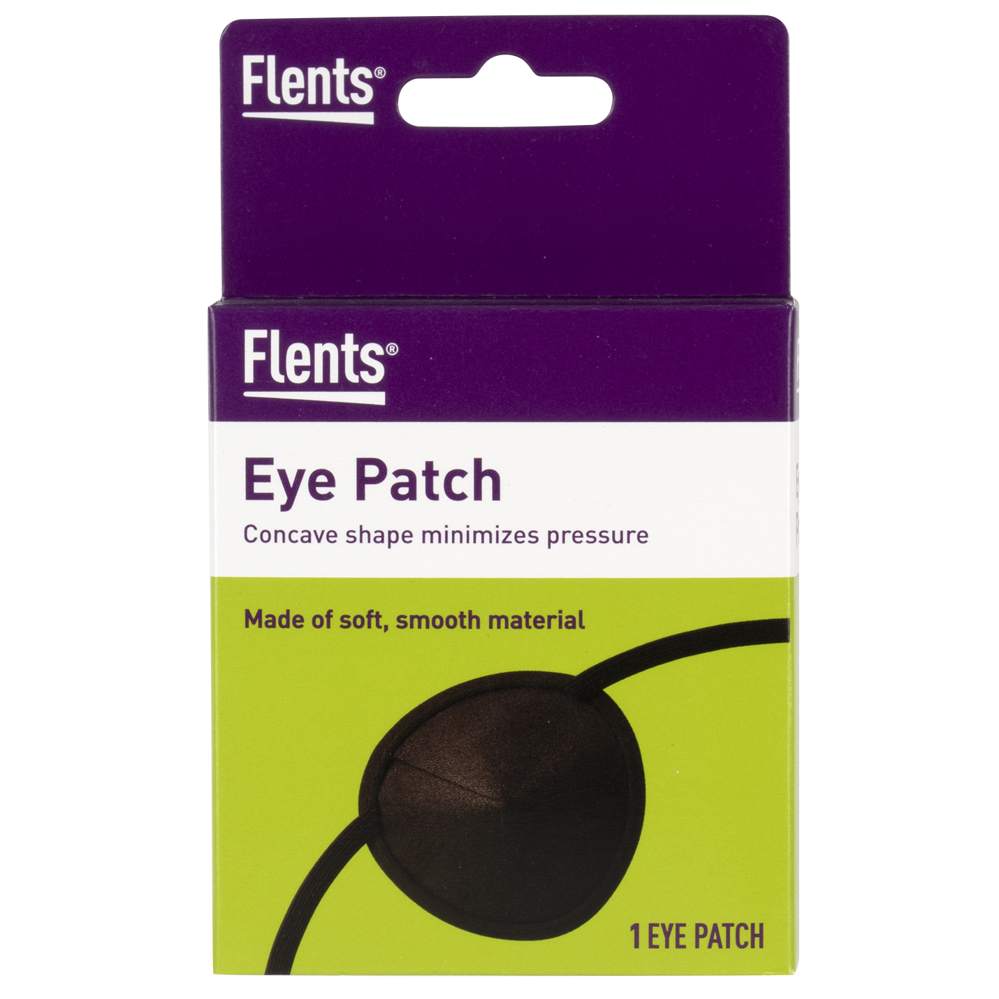 Front packaging of black eye patch