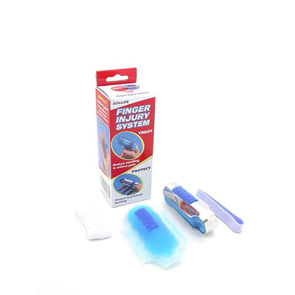 Front packaging of finger splint and gel pack